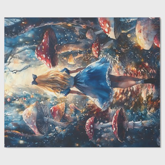 Alice im Wunderland Decoupage Geschenkpapier (Flach)