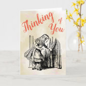 Alice im Wunderland Denken Sie an Ihre Tür Karte (Gelbe Blume)