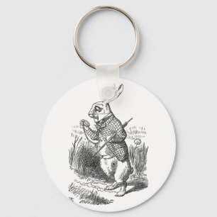 Alice im Wunderland der weiße Hase vintage Schlüsselanhänger