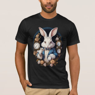 Alice im Wunderland der Weißen Kaninchen und Rose T-Shirt