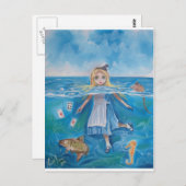 Alice im Wunderland des Tränenpools von G Bruce Postkarte (Vorne/Hinten)