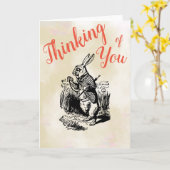 Alice im Wunderland des Weißen Kaninchens Karte (Gelbe Blume)