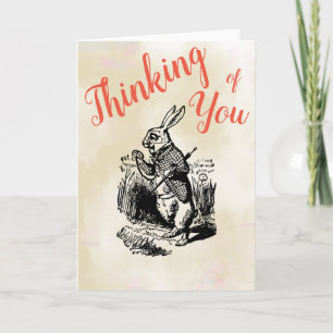 Alice im Wunderland des Weißen Kaninchens Karte