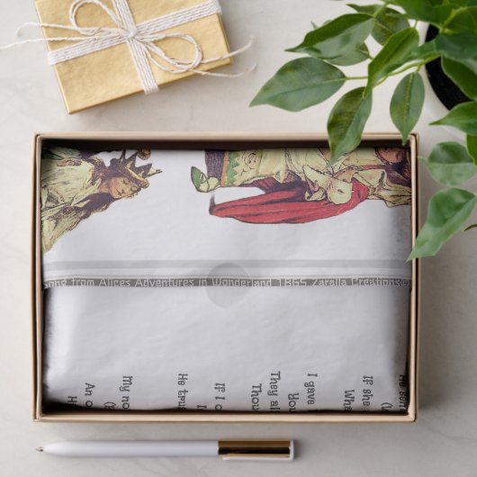 Alice im Wunderland, die das Tarts-Lied gestohlen Seidenpapier (Geschenk)