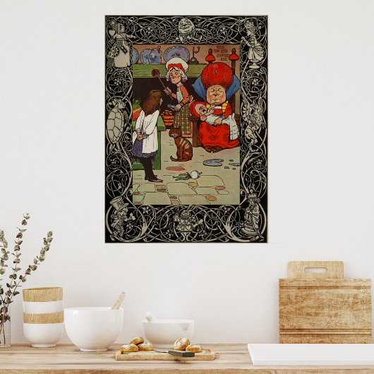 Alice im Wunderland, die die Ziele gestohlen hat Poster (Küche)