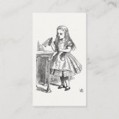 Alice im Wunderland, die Flasche "Drink Me" halten Visitenkarte (Rückseite)