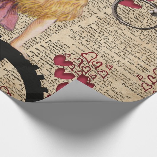 Alice im Wunderland, die in Zeit reist Geschenkpapier (Ecke)