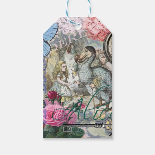 Alice im Wunderland Dodo Klassische Kunstwerke Geschenkanhänger (Vorderseite)