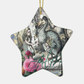 Alice im Wunderland Dodo Klassische Kunstwerke Keramikornament (Links)