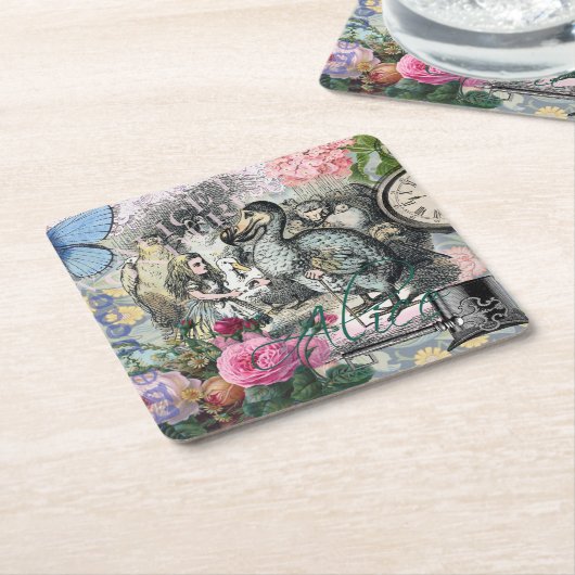 Alice im Wunderland Dodo Klassische Kunstwerke Rechteckiger Pappuntersetzer (angewinkelt)
