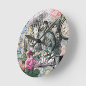 Alice im Wunderland Dodo Klassische Kunstwerke Runde Wanduhr (Winkel)