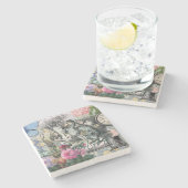 Alice im Wunderland Dodo Klassische Kunstwerke Steinuntersetzer (Seitenansicht)