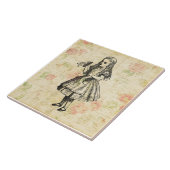 Alice im Wunderland Drink Me Illustration Floral Fliese (Seite)