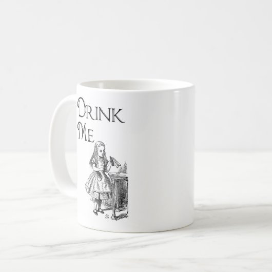 Alice im Wunderland "Drink Me" Tasse (Vorderseite Links)