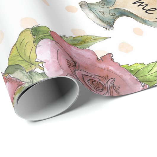 Alice im Wunderland Drink Me Wrapping Paper Geschenkpapier (Rolleneckpunkt)