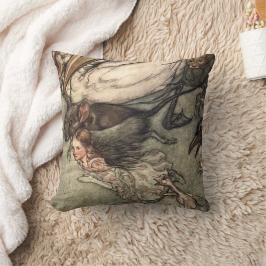 Alice im Wunderland durch Arthur Rackham Kissen (Decke)