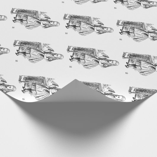 Alice im Wunderland - durch das schauende Glas Geschenkpapier (Ecke)