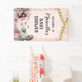 Alice im Wunderland Dusche Blush & Minze Banner (Insitu)