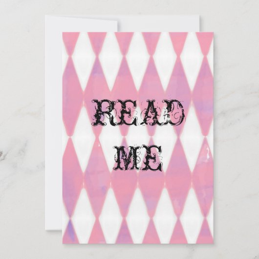 Alice im Wunderland Dusche Einladung (Vorderseite)