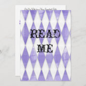 Alice im Wunderland Dusche Einladung (Vorne/Hinten)