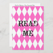 Alice im Wunderland Dusche Einladung (Vorne/Hinten)