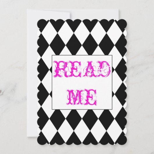 Alice im Wunderland-Duschen-Einladung Einladung (Vorderseite)