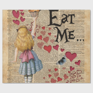 Alice im Wunderland Eat Me Muffin Geschenkpapier