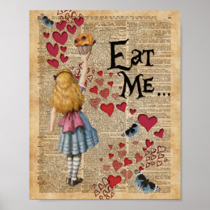 Alice im Wunderland Eat Me Muffin Poster