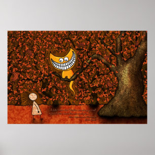 Alice im Wunderland - eine Cheshire-Katze Poster