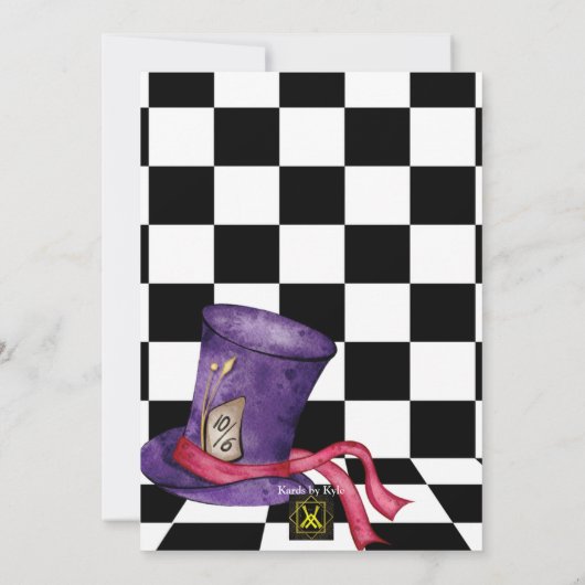 Alice im Wunderland Einladung (Rückseite)