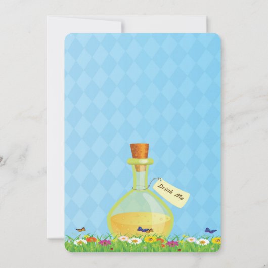 Alice im Wunderland Einladung (Rückseite)