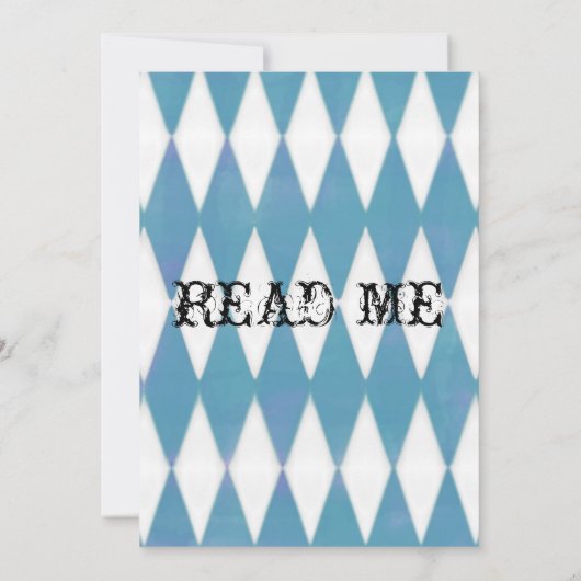 Alice im Wunderland Einladung (Rückseite)