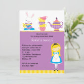 Alice im Wunderland Einladung (Stehend Vorderseite)