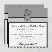 Alice im Wunderland Einladung (Vorne/Hinten)