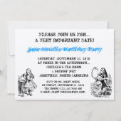 Alice im Wunderland-Einladung Einladung (Rückseite)