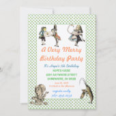 Alice im Wunderland Einladung Geburtstagsparty (Vorderseite)