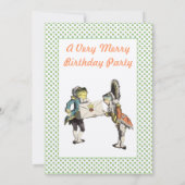 Alice im Wunderland Einladung Geburtstagsparty (Rückseite)