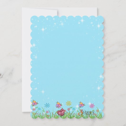 Alice im Wunderland Einladung zum Geburtstag (Rückseite)