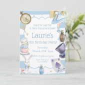 Alice im Wunderland Einladung zum Geburtstag (Stehend Vorderseite)