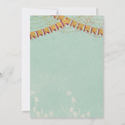 Alice im Wunderland Einladung zum Geburtstag (Rückseite)