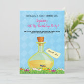 Alice im Wunderland Einladung zur Geburtstagsparte (Stehend Vorderseite)