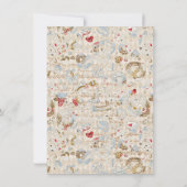 Alice im Wunderland Einladung zur Geburtstagsparte (Rückseite)