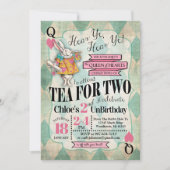 Alice im Wunderland Einladungen zum Geburtstag (Vorderseite)