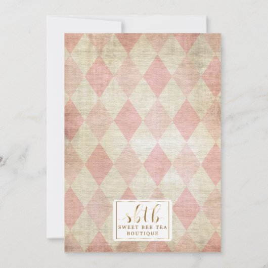 Alice im Wunderland Einladungen zum Geburtstag (Rückseite)