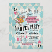 Alice im Wunderland Einladungen zum Geburtstag (Vorne/Hinten)