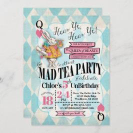 Alice im Wunderland Einladungen zum Geburtstag