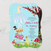 Alice im Wunderland Einladungen zum Geburtstag (Vorne/Hinten)