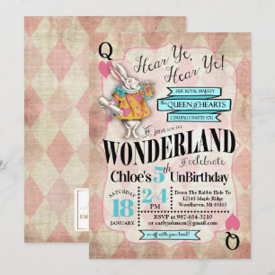 Alice im Wunderland Einladungen zum Geburtstag