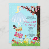 Alice im Wunderland Einladungen zum Geburtstag (Vorne/Hinten)