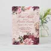 Alice im Wunderland Elegant Wedding Brautparty Einladung (Stehend Vorderseite)